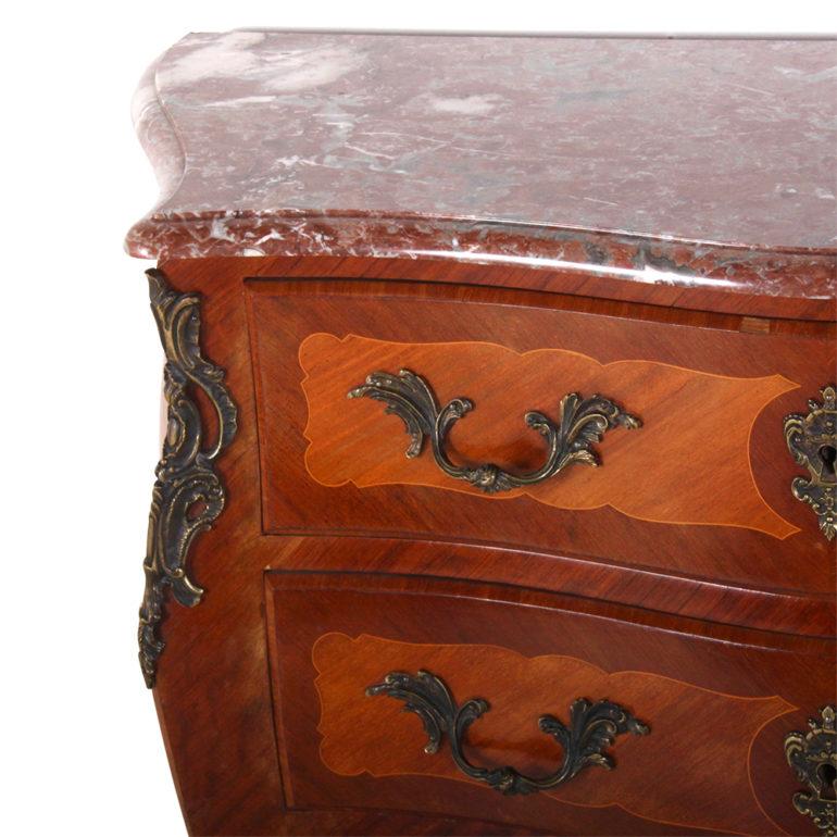 French Louis XV Bombe Commode 2