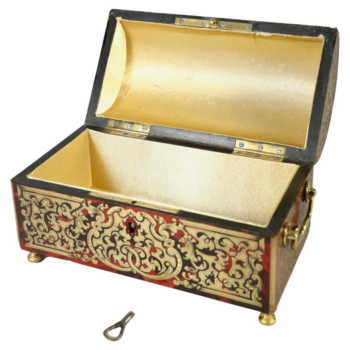 Tortoise Shell French Louis XV Boulle Dome-top Box