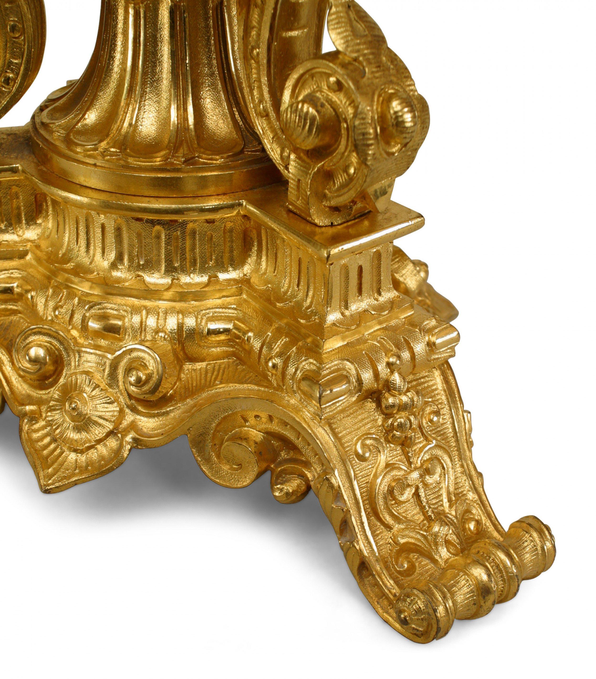 French Louis XV Bronze Dore Cupid Centerpiece 6
