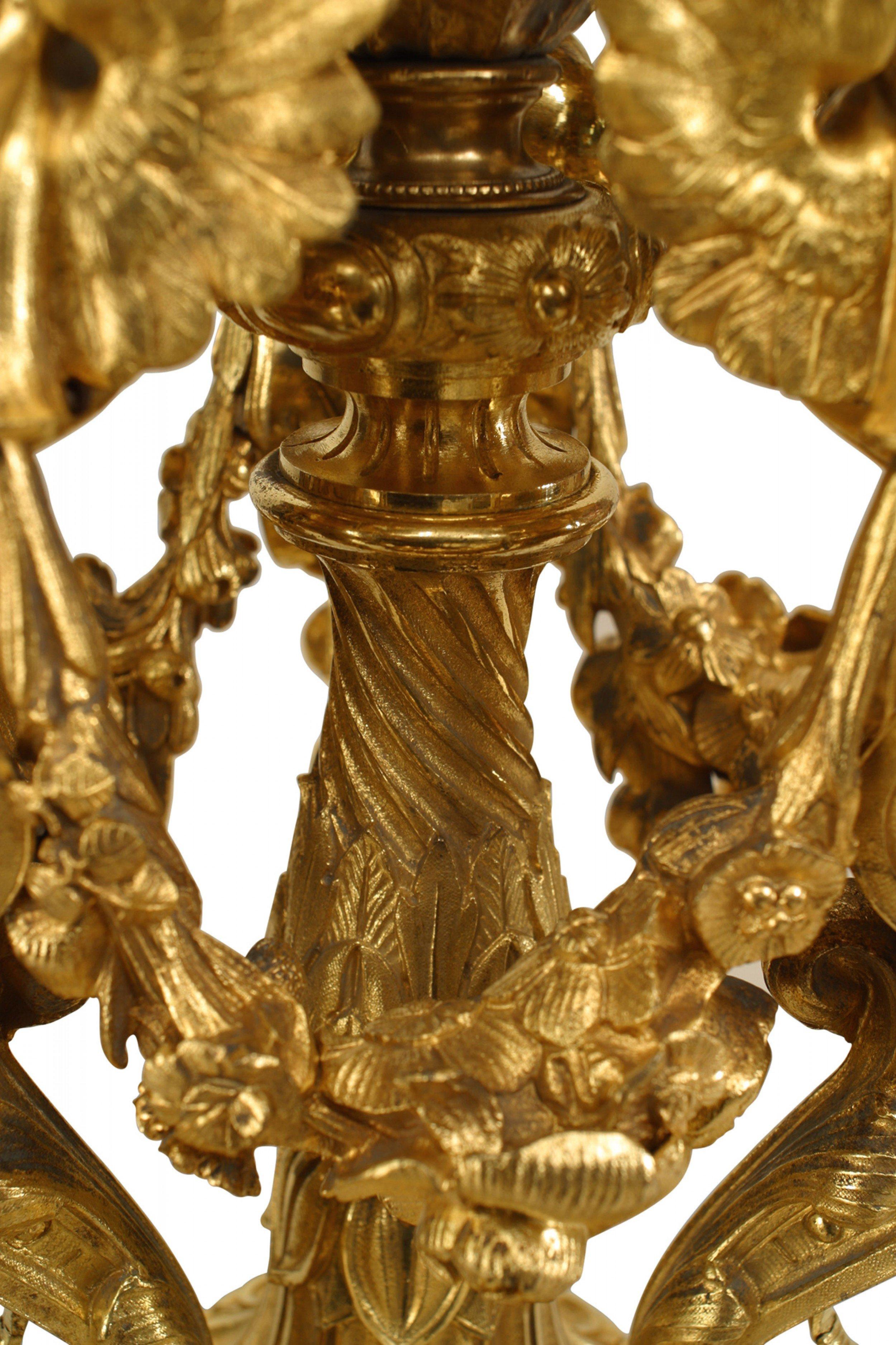 French Louis XV Bronze Dore Cupid Centerpiece 7