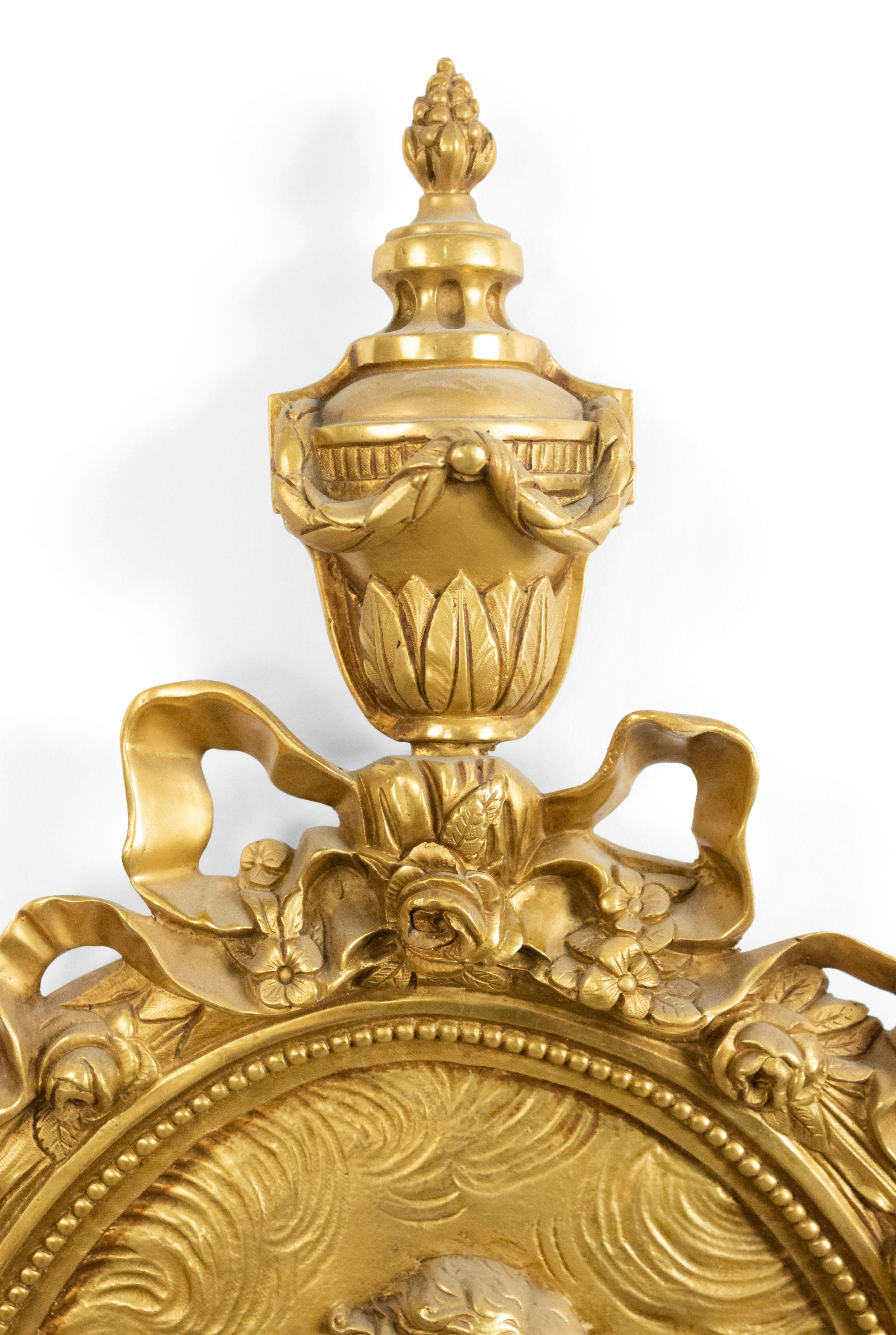 French Louis XV Bronze Doré Wall Sconces For Sale 2