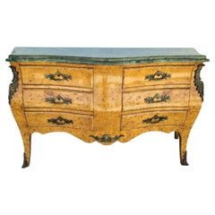 Used French Louis XV Burl & Marble Ormolu Mounted Dresser Sideboard