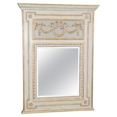 French Louis XV Carved and Painted Wall or Trumeau Mirror