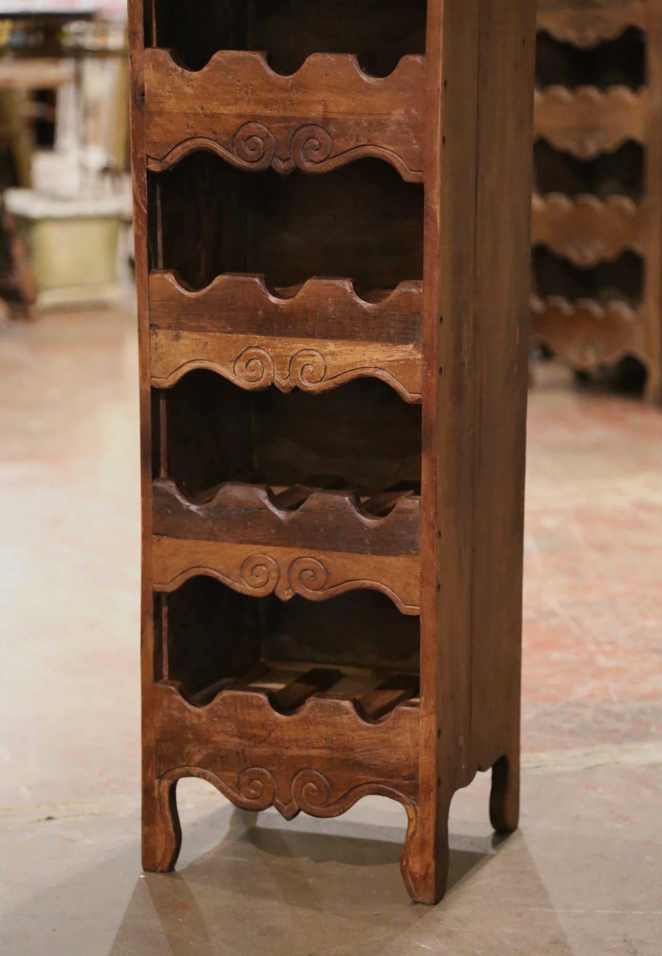 tall oak wine rack