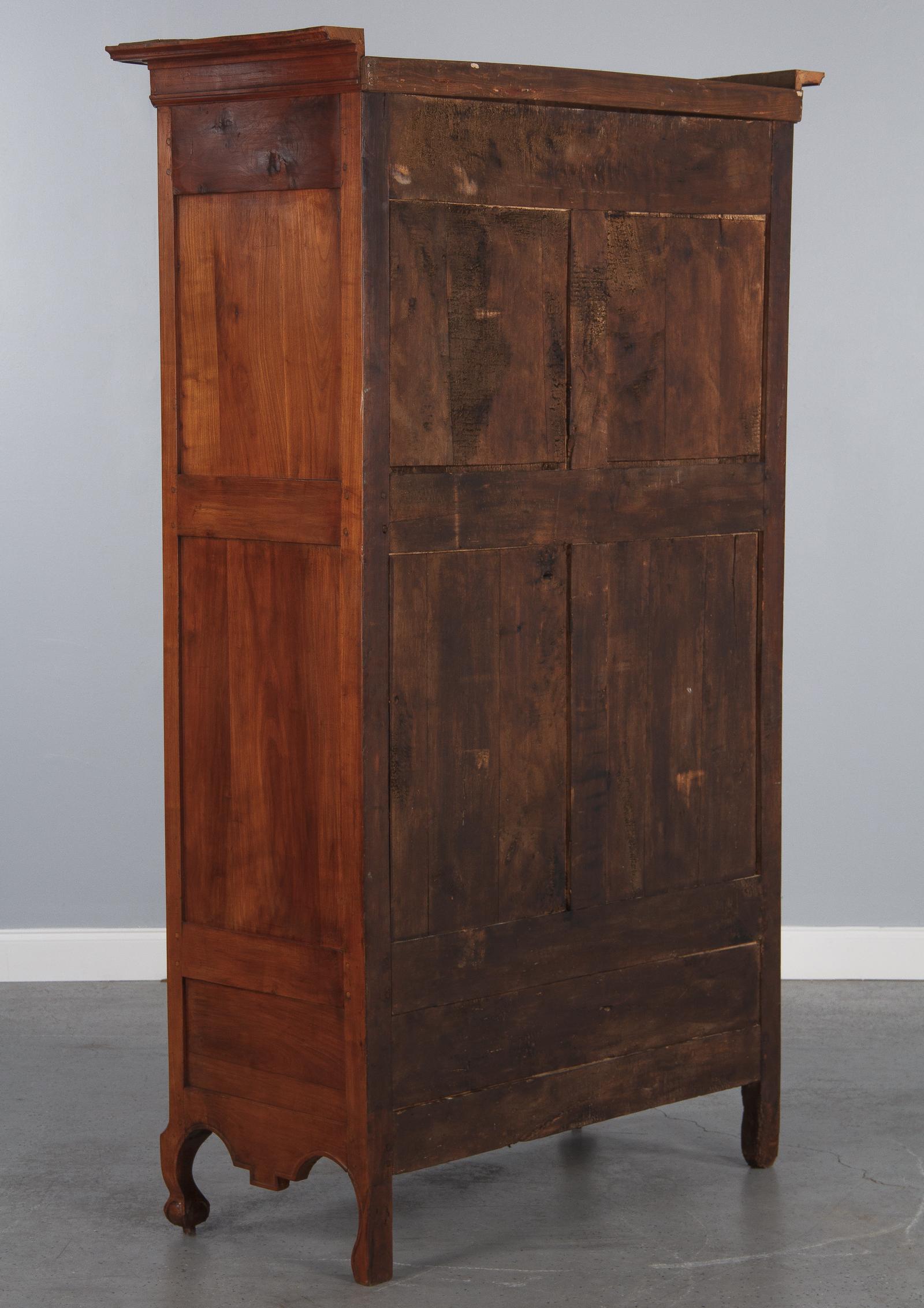French Louis XV Cherrywood Bonnetiere Armoire, 18th Century 2