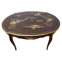 Antique French Louis XV Chinoiserie Coffee Table, Attributed to Escalier de Cristal