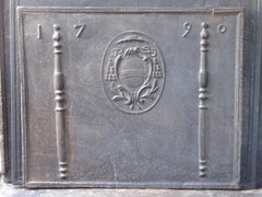 French Louis XV 'Coat of Arms Fireback / Backsplash, 18th Century