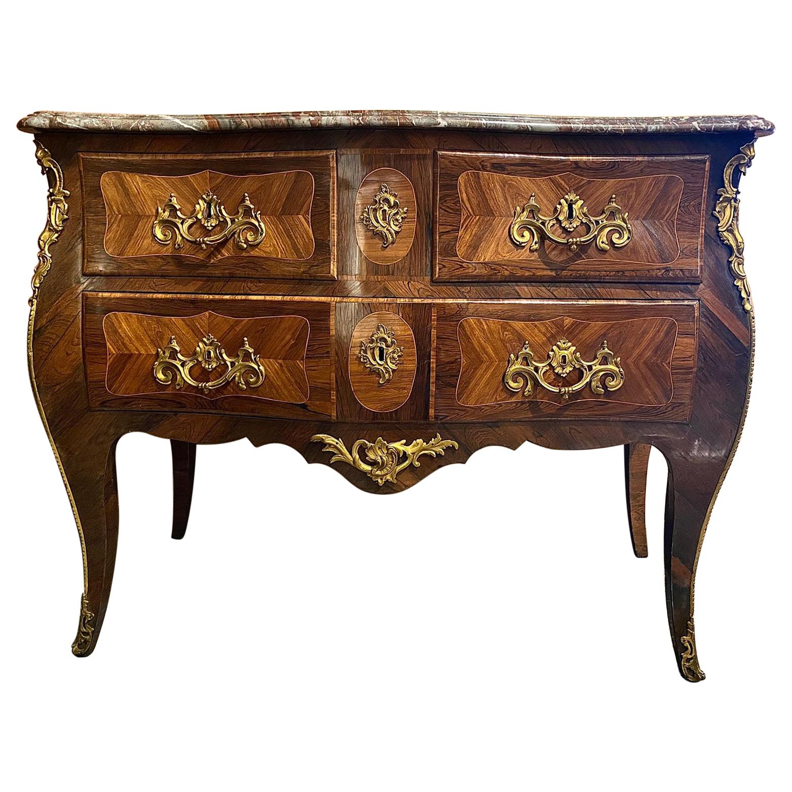 French Louis XV Commode by Leonard Boudin