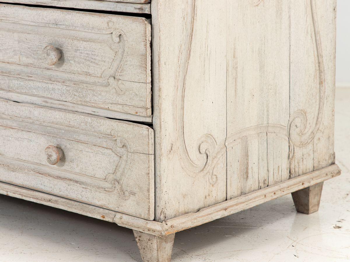 French Louis XV Commode Later Gray Paint, 19th Century For Sale 1