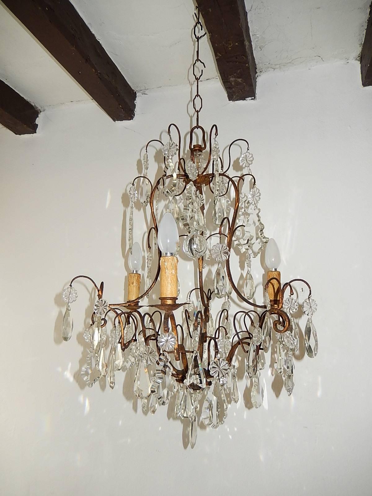 French Louis XV Crystal Chandelier, circa 1900 For Sale 6
