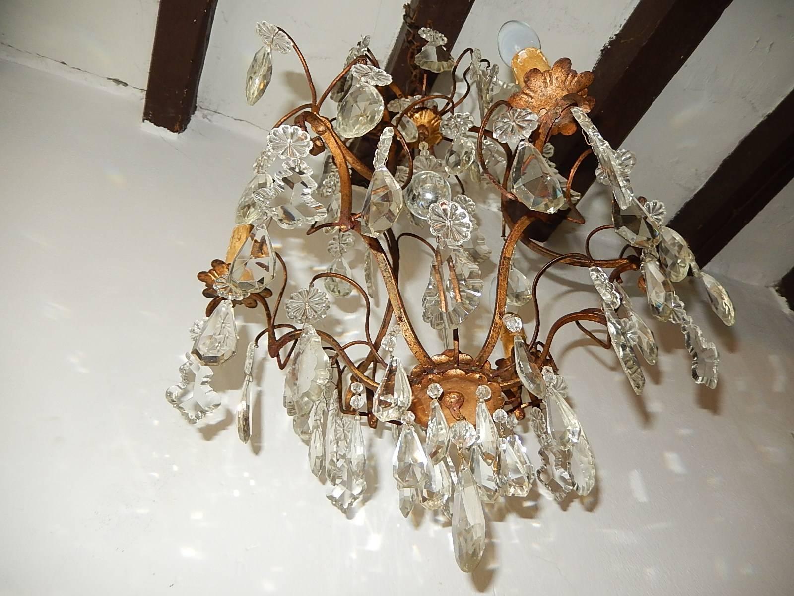 French Louis XV Crystal Chandelier, circa 1900 In Excellent Condition For Sale In Firenze, Toscana
