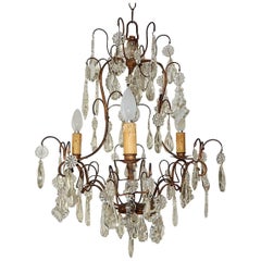 Vintage French Louis XV Crystal Chandelier, circa 1900