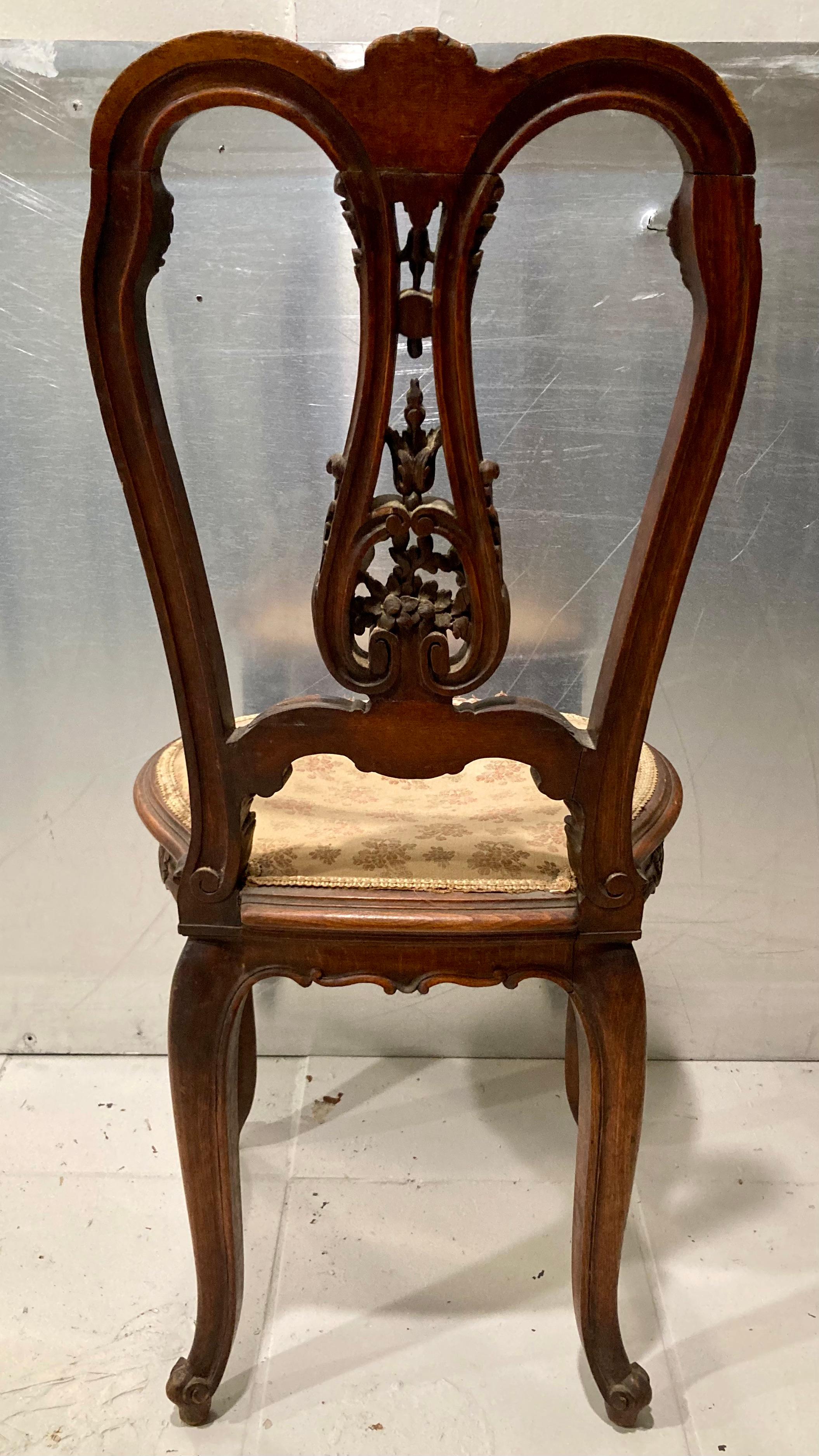 Chaise de bureau française Louis XV Bon état - En vente à Los Angeles, CA