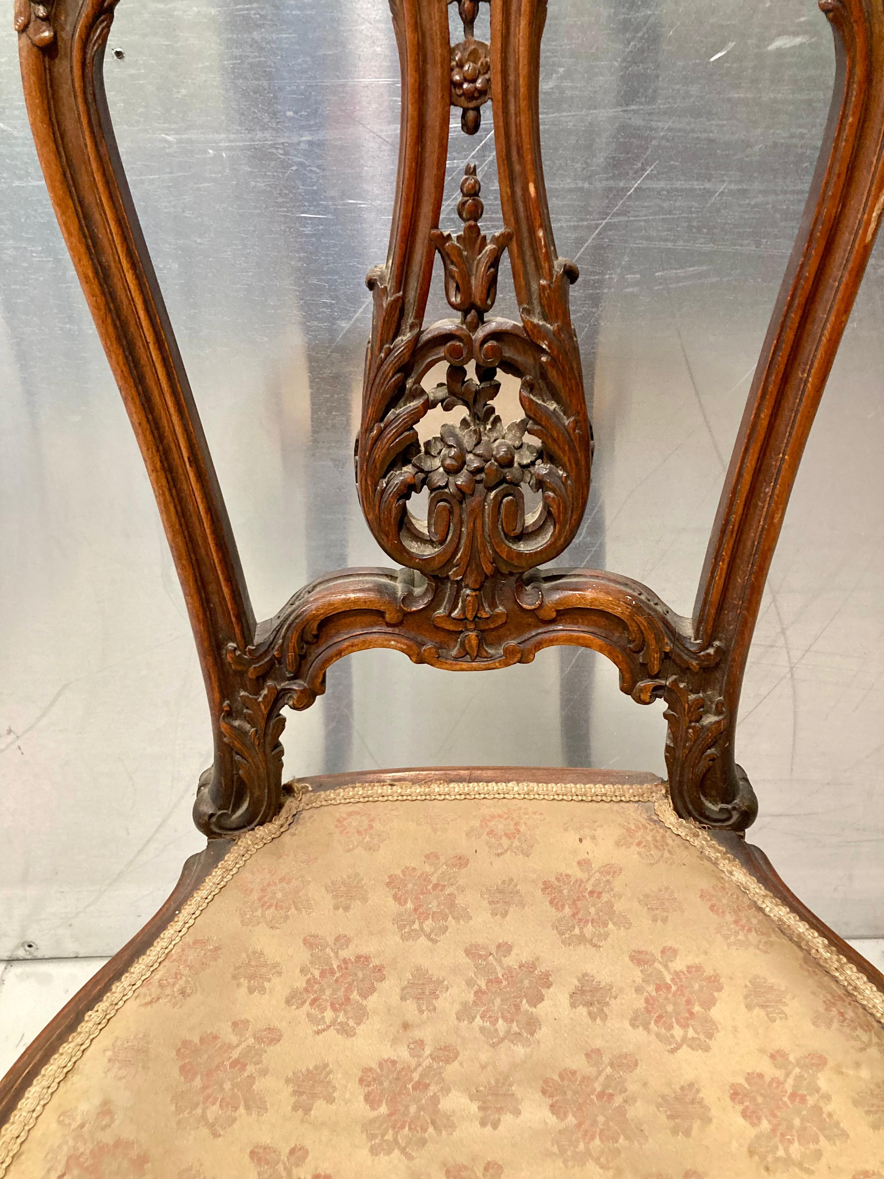 Chaise de bureau française Louis XV en vente 1
