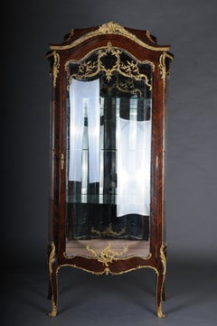 French Louis XV Display Cabinet with Gilt Bronze, Napoleon III, Paris