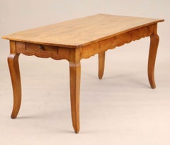 French Louis XV Farm Table, Cherry