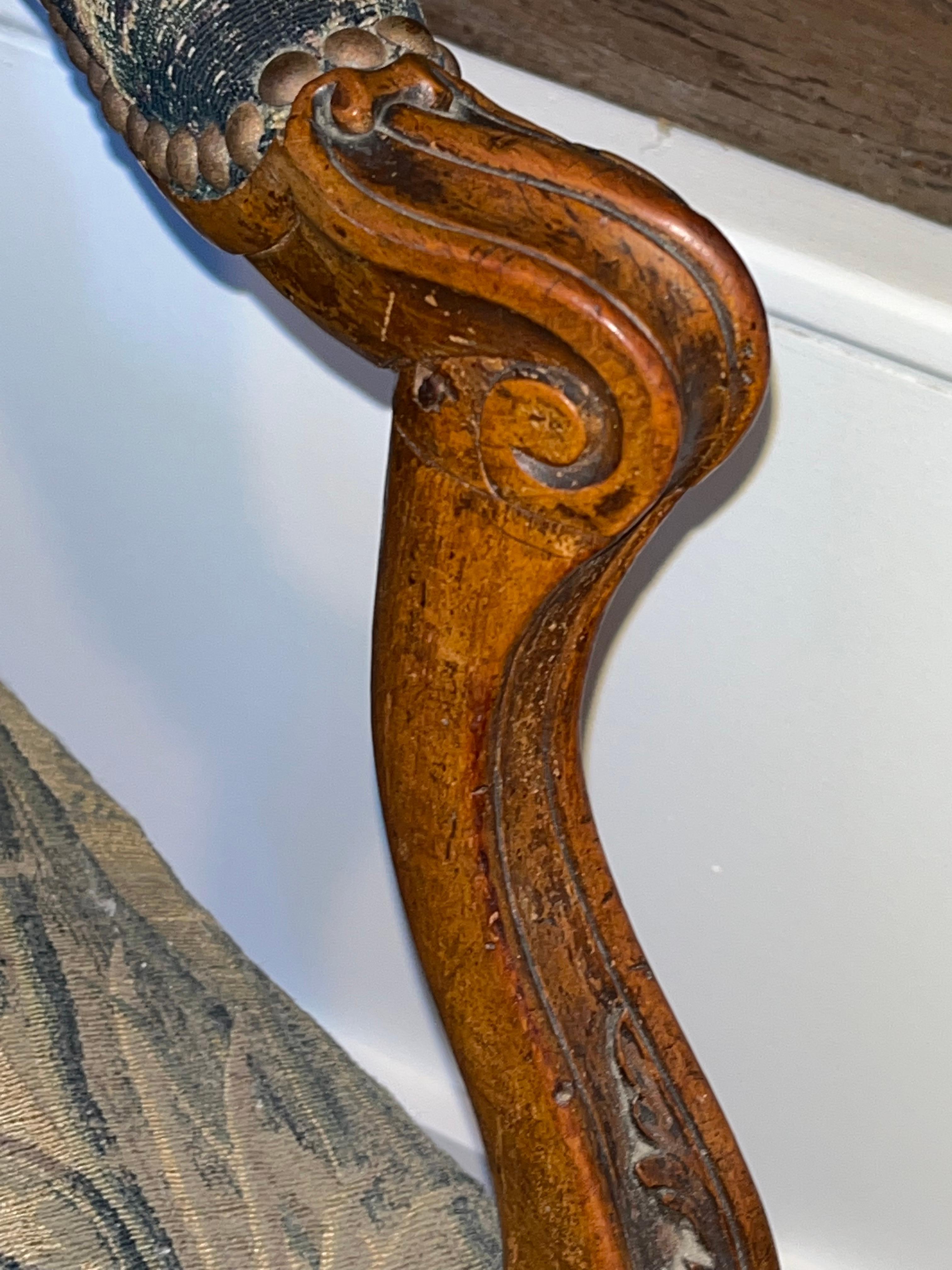 Fauteuil francés Luis XV a La Reine, firmado 