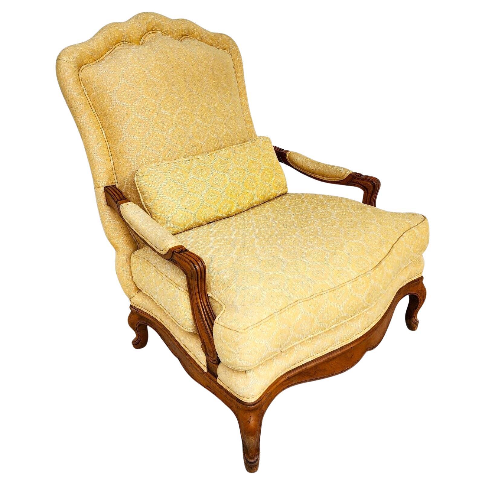 French Louis XV Fauteuil Armchair by Baker Furniture For Sale at 1stDibs