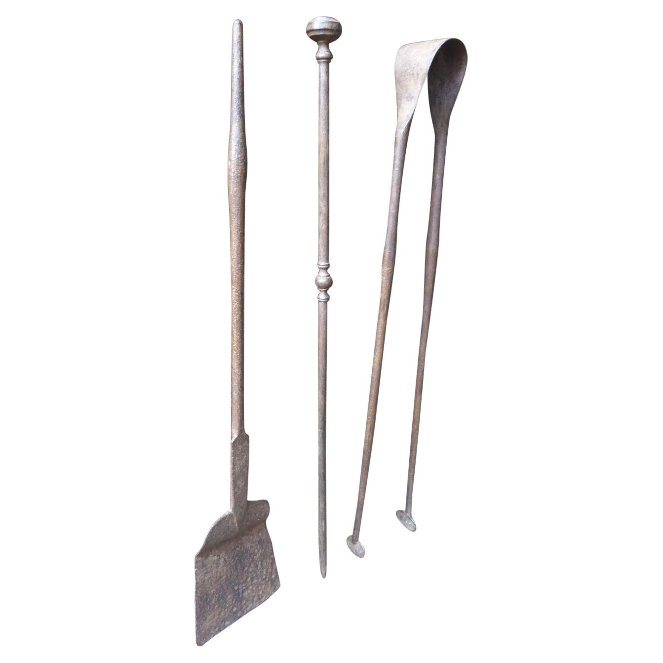 French Louis XV Fireplace Tools or Fire Tools, 18th Century