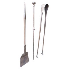 French Louis XV Fireplace Tools or Fire Tools, 18th Century