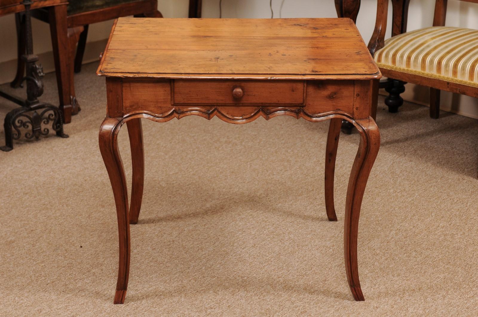 French Louis XV Fruitwood Side Table, Mid-18th Century 7