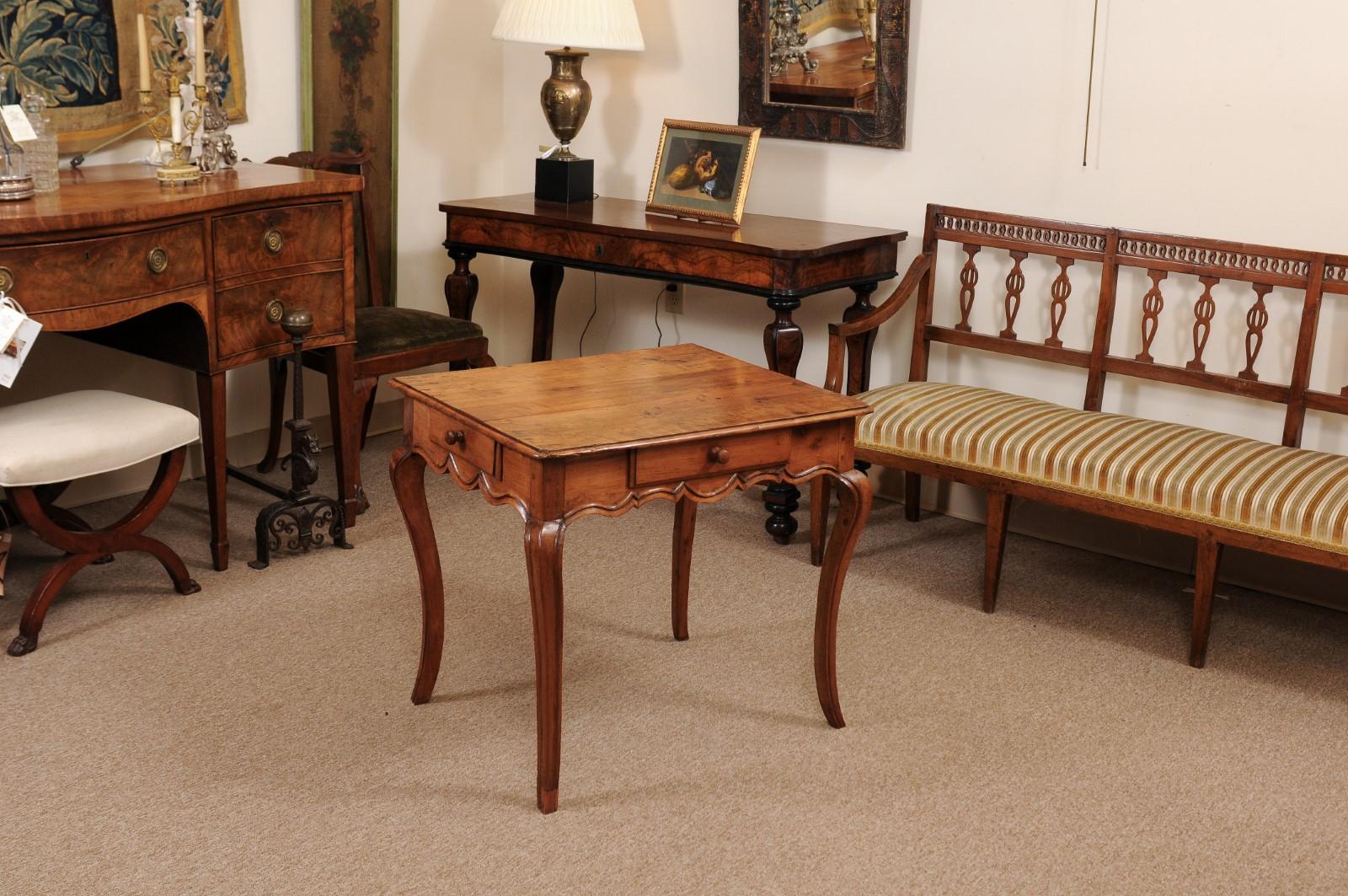 French Louis XV Fruitwood Side Table, Mid-18th Century In Good Condition In Atlanta, GA