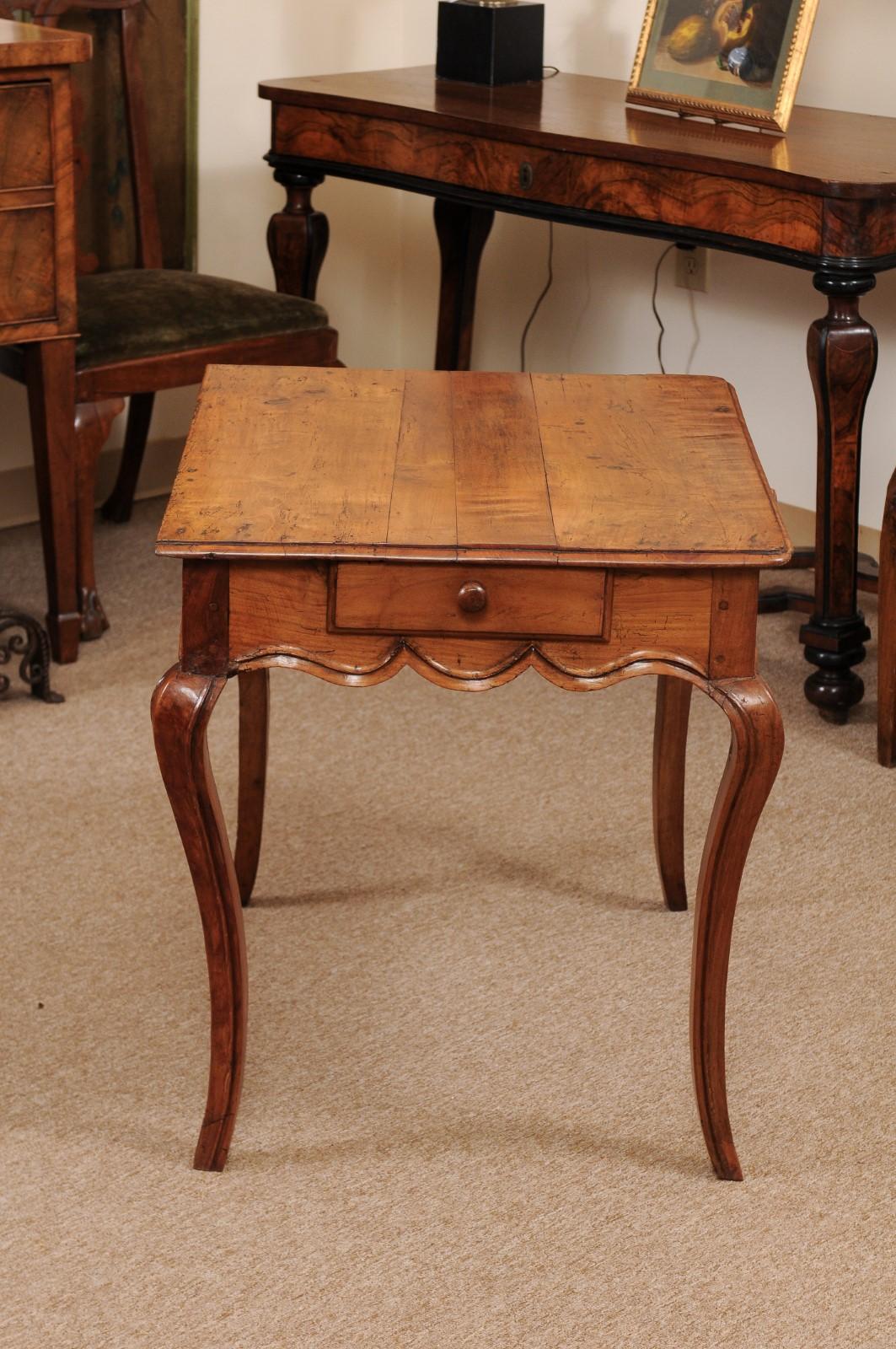 French Louis XV Fruitwood Side Table, Mid-18th Century 4