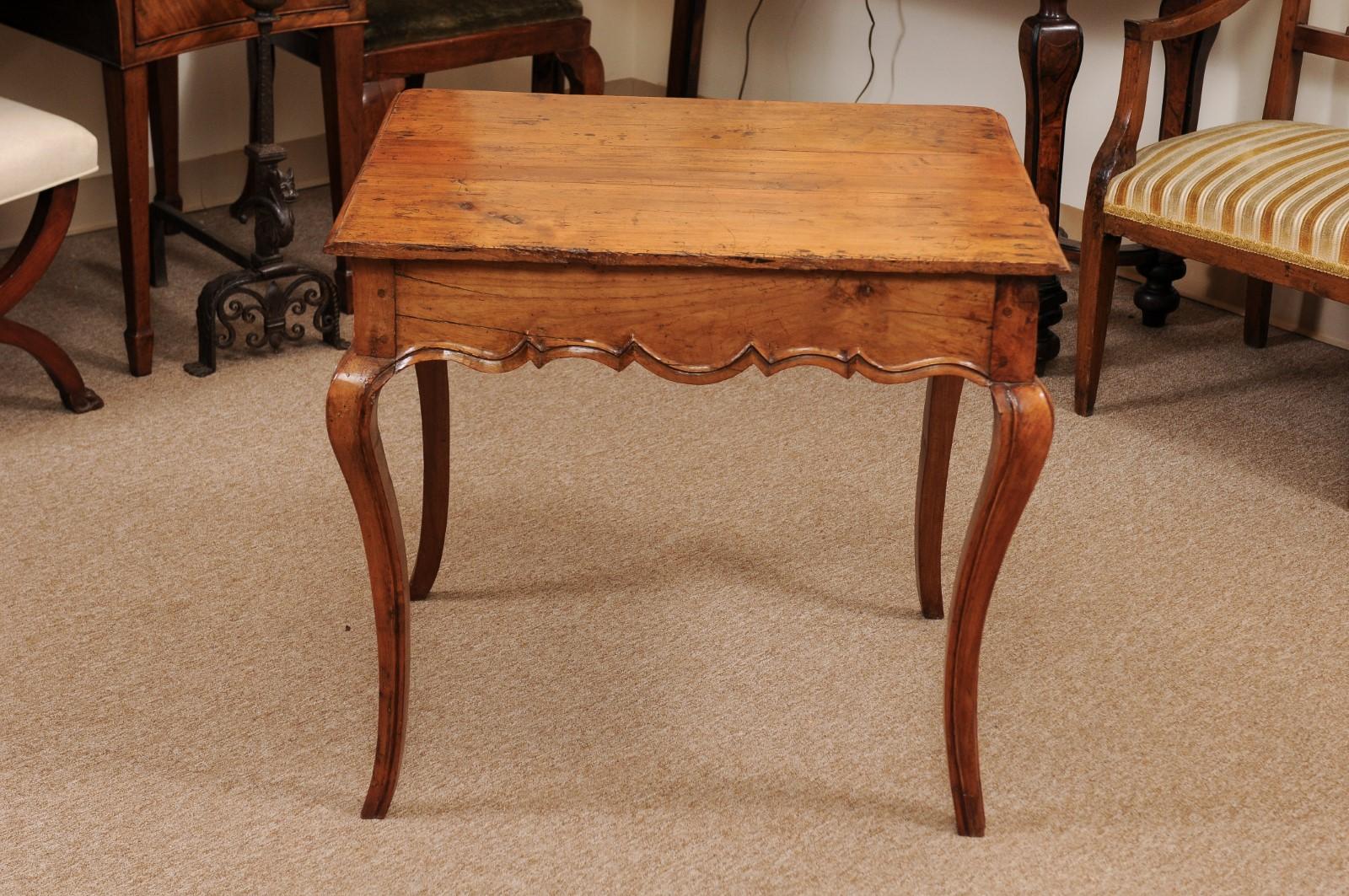 French Louis XV Fruitwood Side Table, Mid-18th Century 5