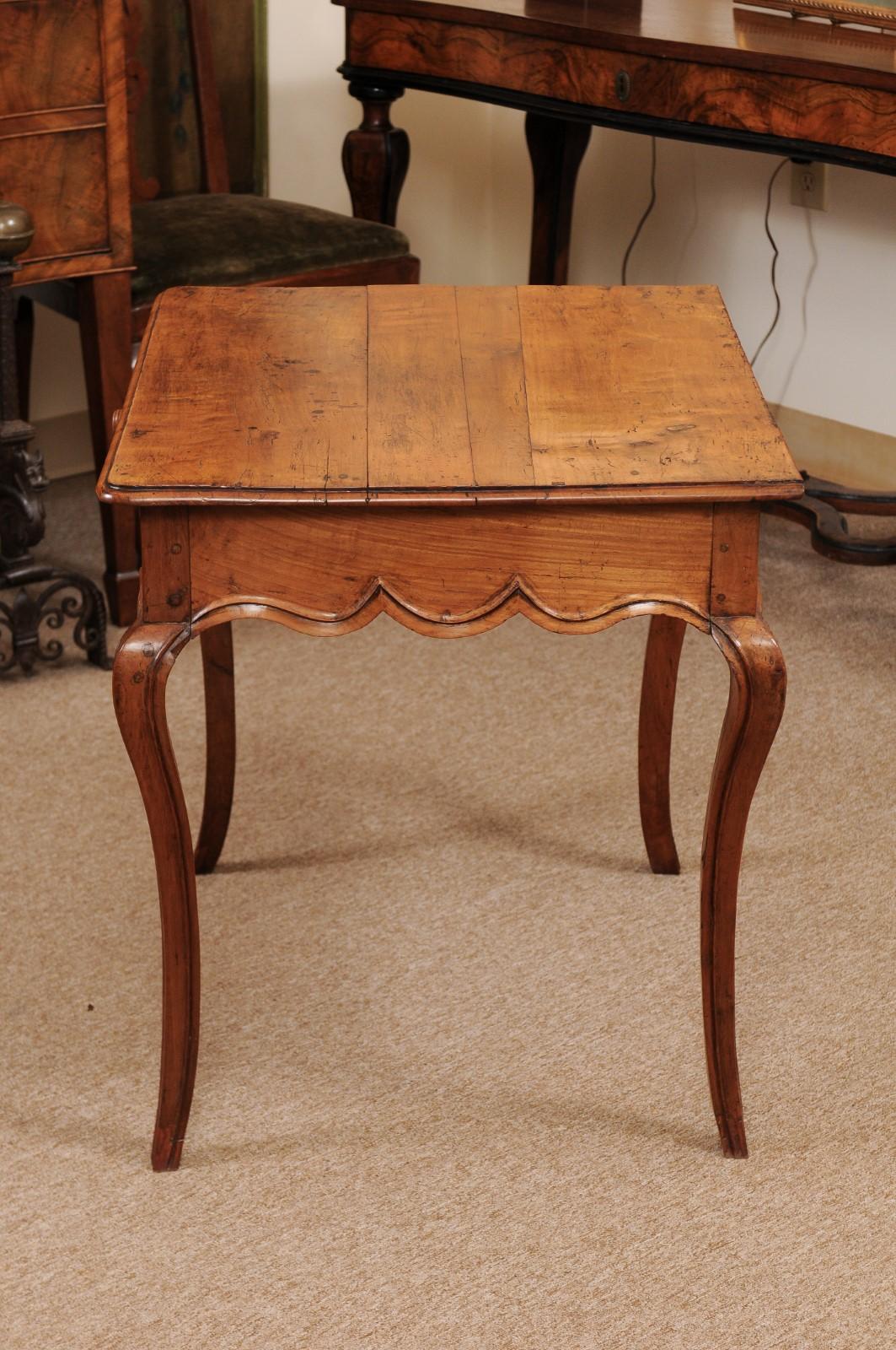 French Louis XV Fruitwood Side Table, Mid-18th Century 6