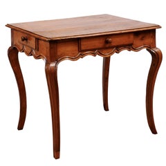 French Louis XV Fruitwood Side Table, Mid-18th Century
