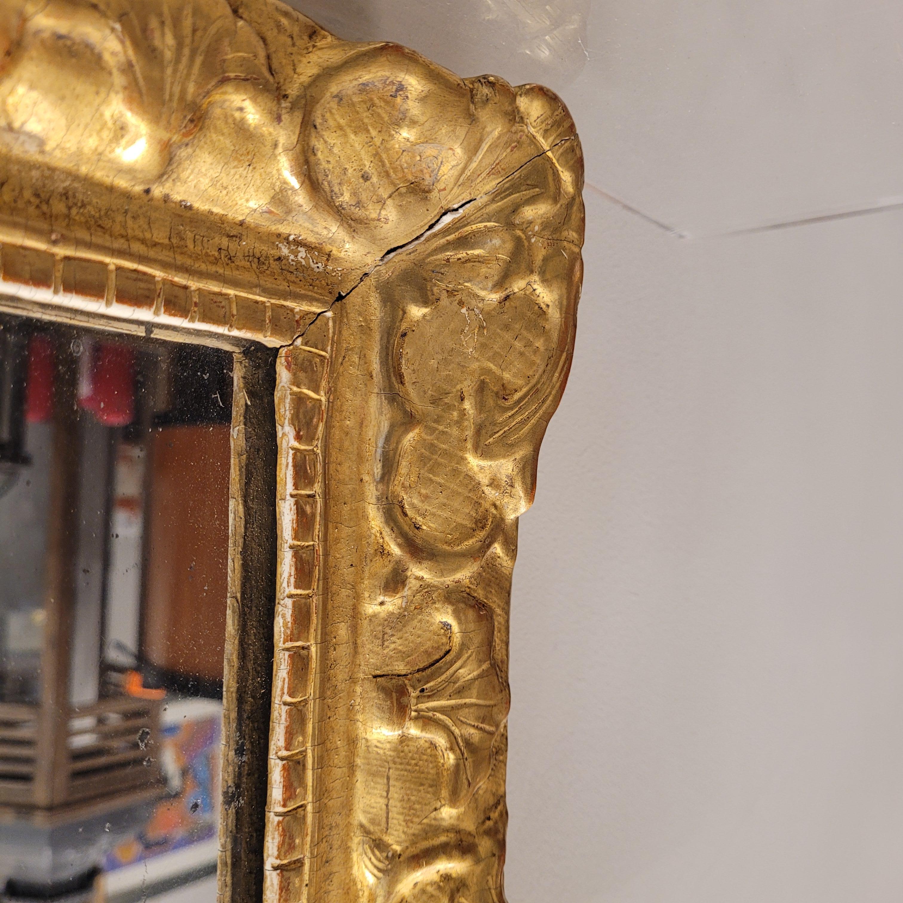 French Louis XV Gild wood  Mirror wall , original crystal  7