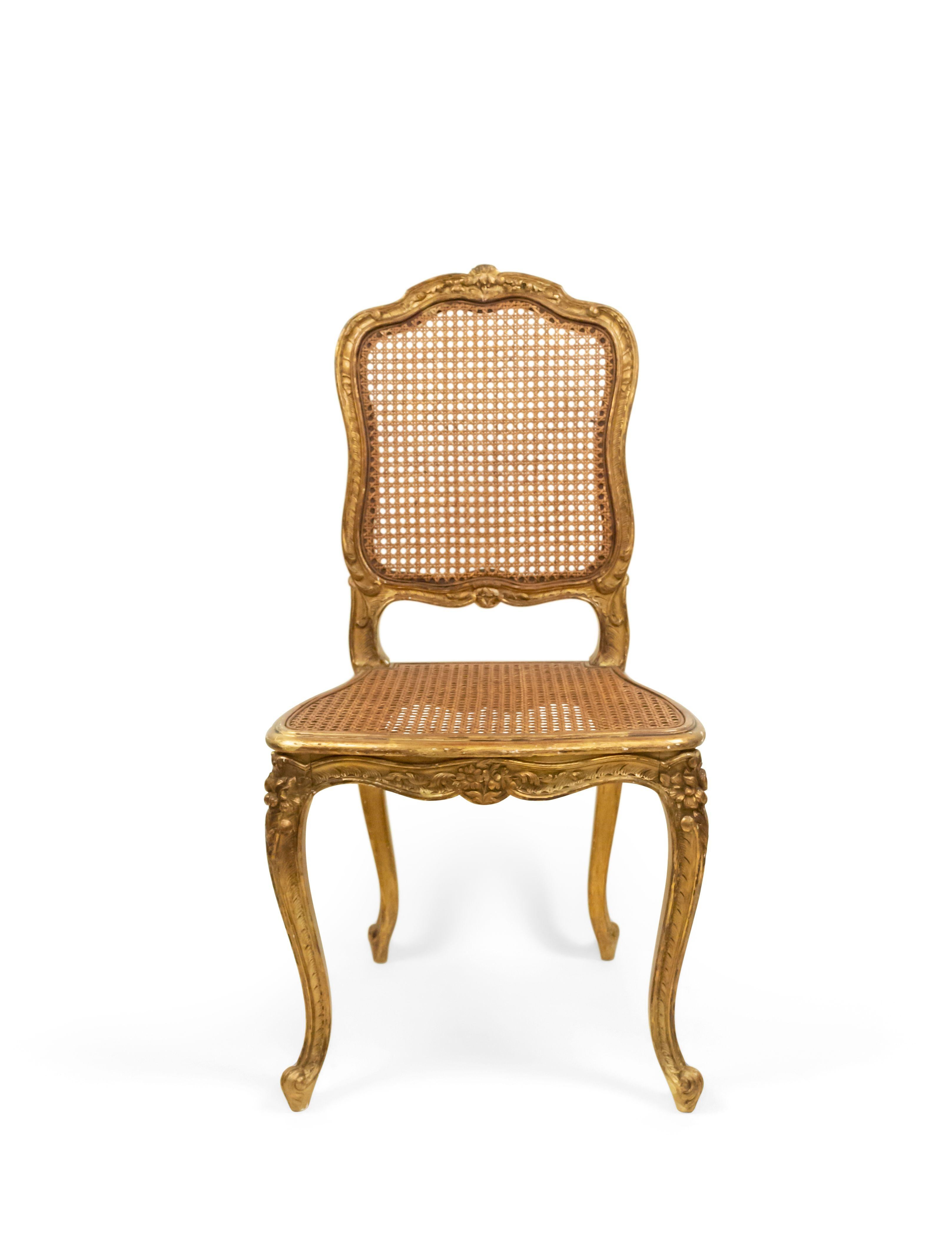 French Louis XV Gilt Side Chairs In Good Condition For Sale In New York, NY