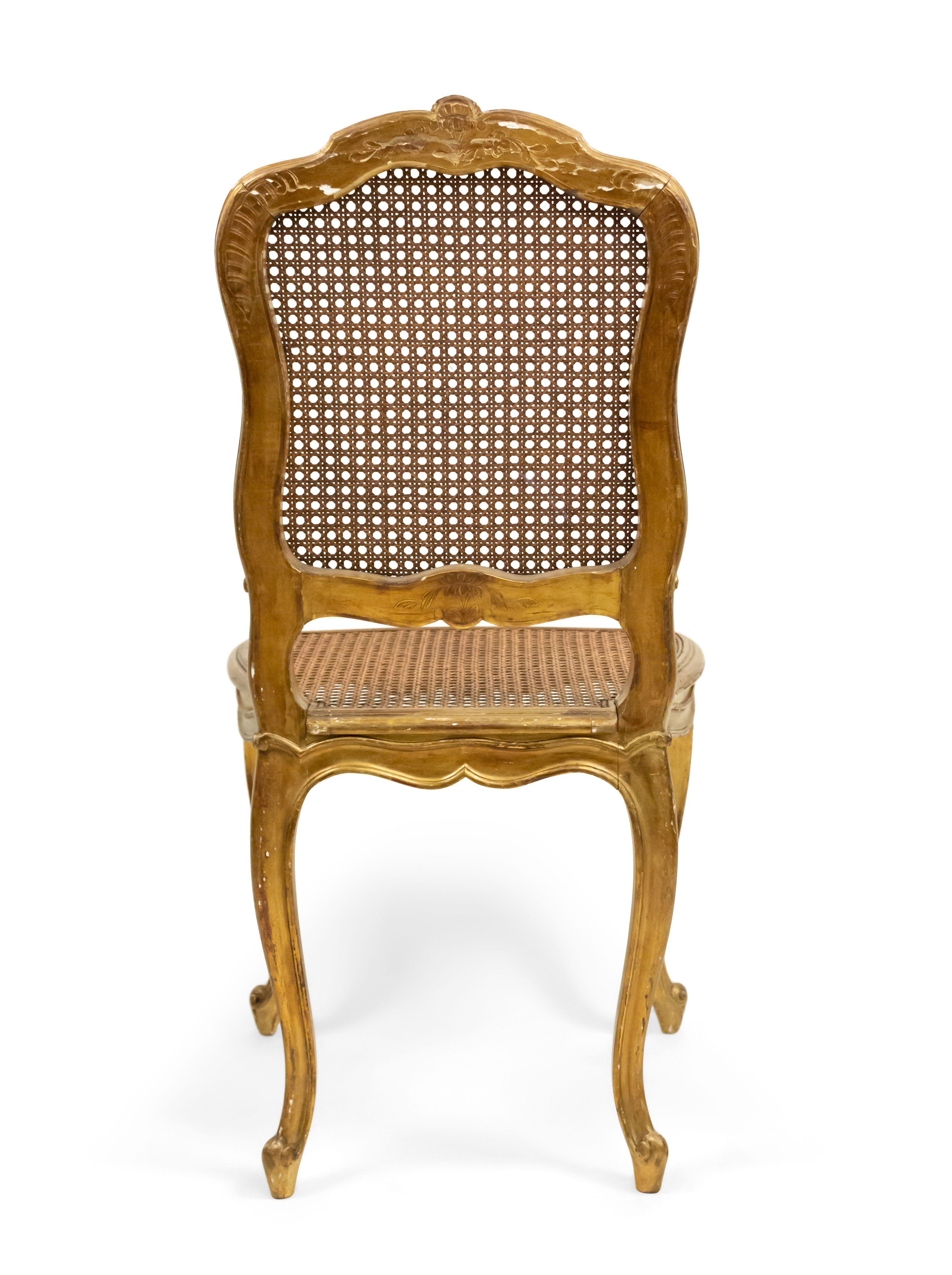 French Louis XV Gilt Side Chairs For Sale 1