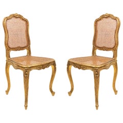 French Louis XV Gilt Side Chairs