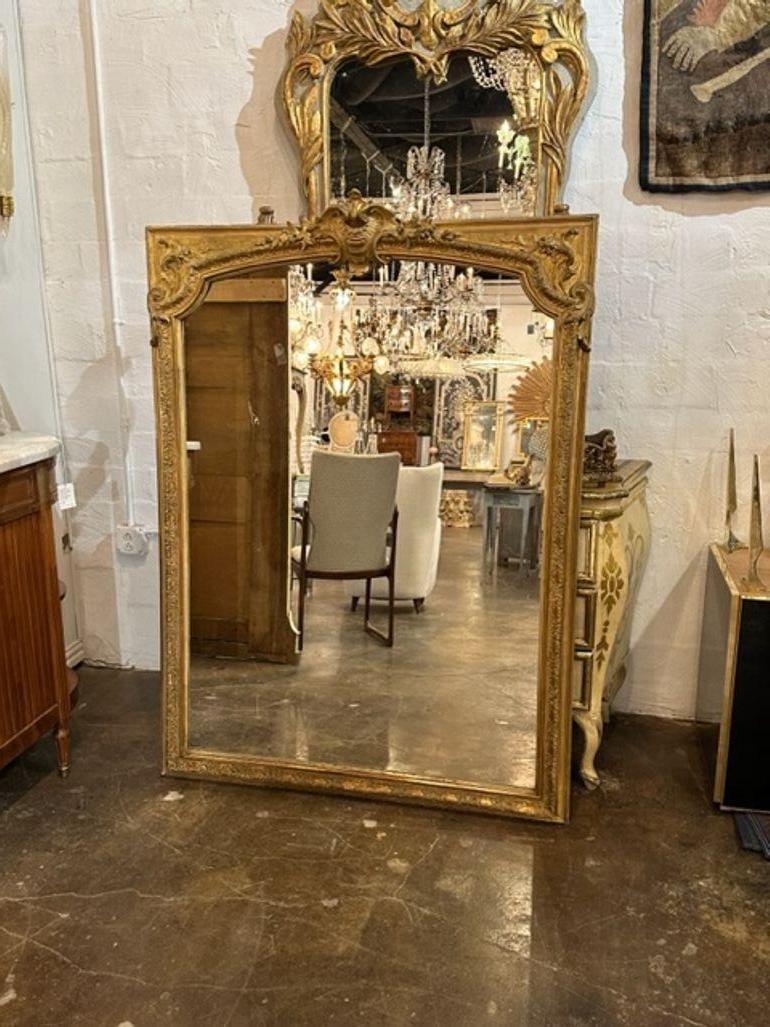 French Louis XV Giltwood Mirror 2