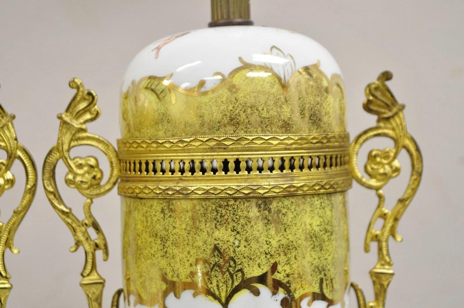 French Louis XV Hand Painted Porcelain Sevres Women Musicians Table Lamp - Pair For Sale 7