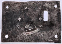 French Louis XV Hand-Wrought Iron Lock with Forged Key, Mortise Mount Deadbolt