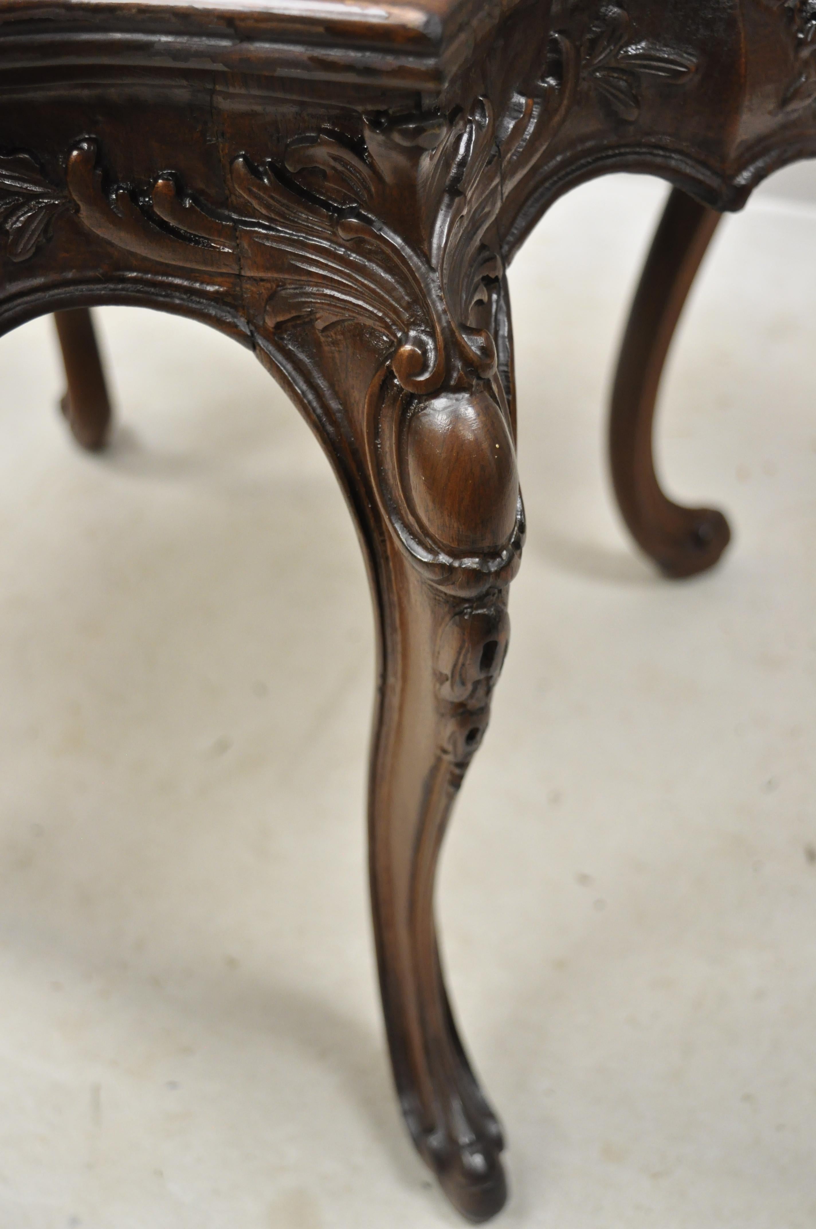 French Louis XV Inlaid Coffee Table with French Angelica Kauffman Porcelain Dish 3