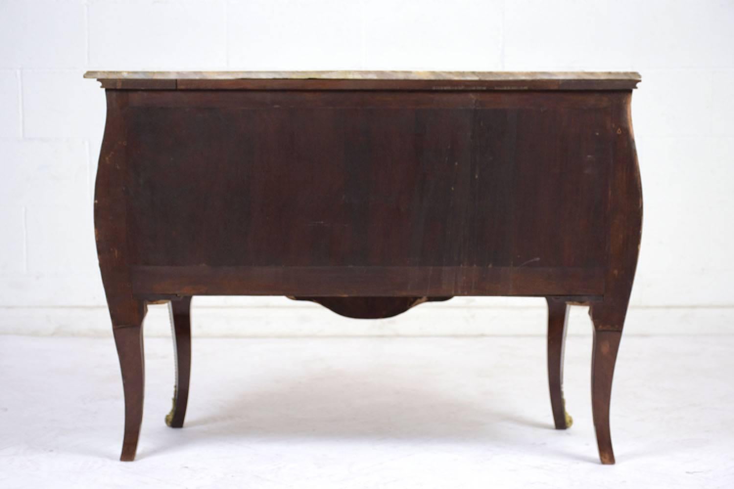 Louis XV Inlay Marble Commode 3