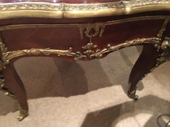 French Louis XV Kingwood and Bronze Writing Desk/Bureau Plat