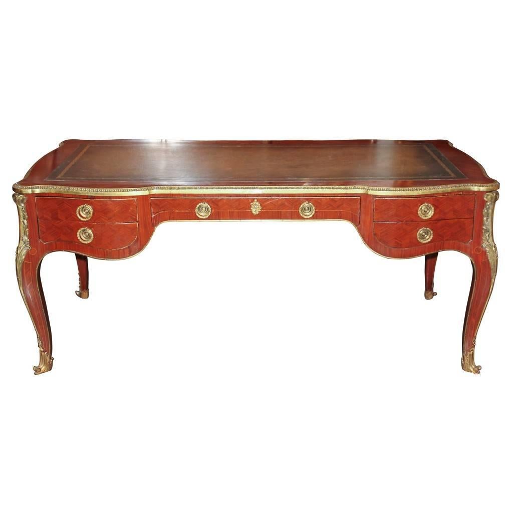 French Louis XV Kingwood Bureau Plat For Sale