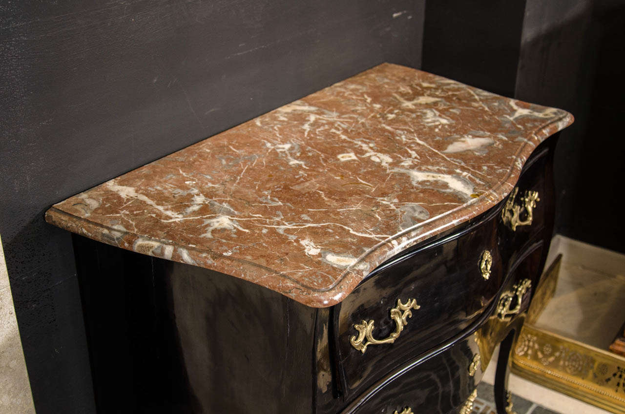 Bronze French Louis XV Lacquered Commode