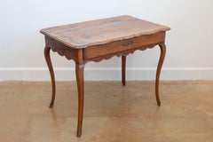 French Louis XV Late 18th Century Cherry Table with Drawer from the Rhône Valley