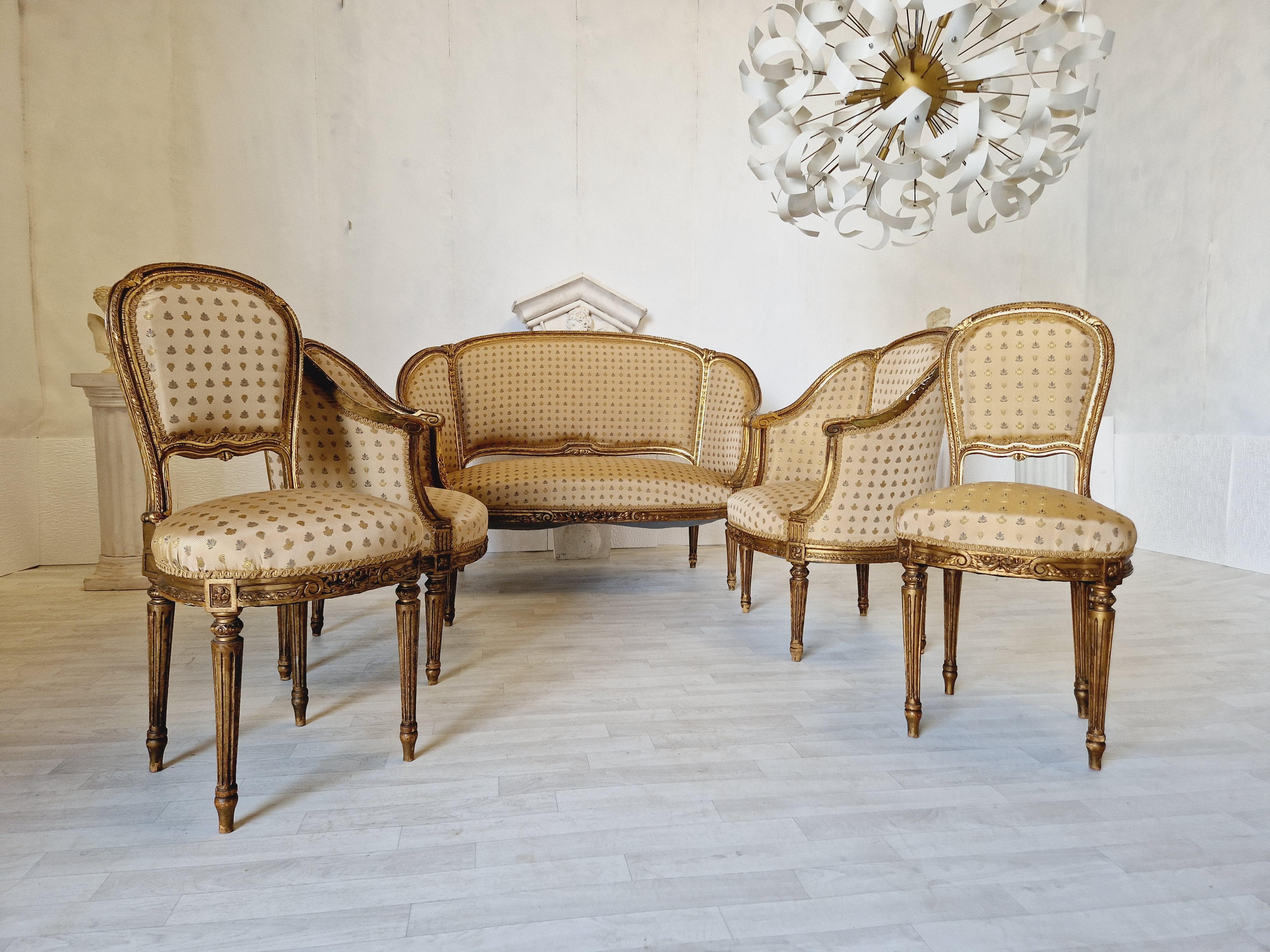 French Louis XV Living Room Set 19th Century 3