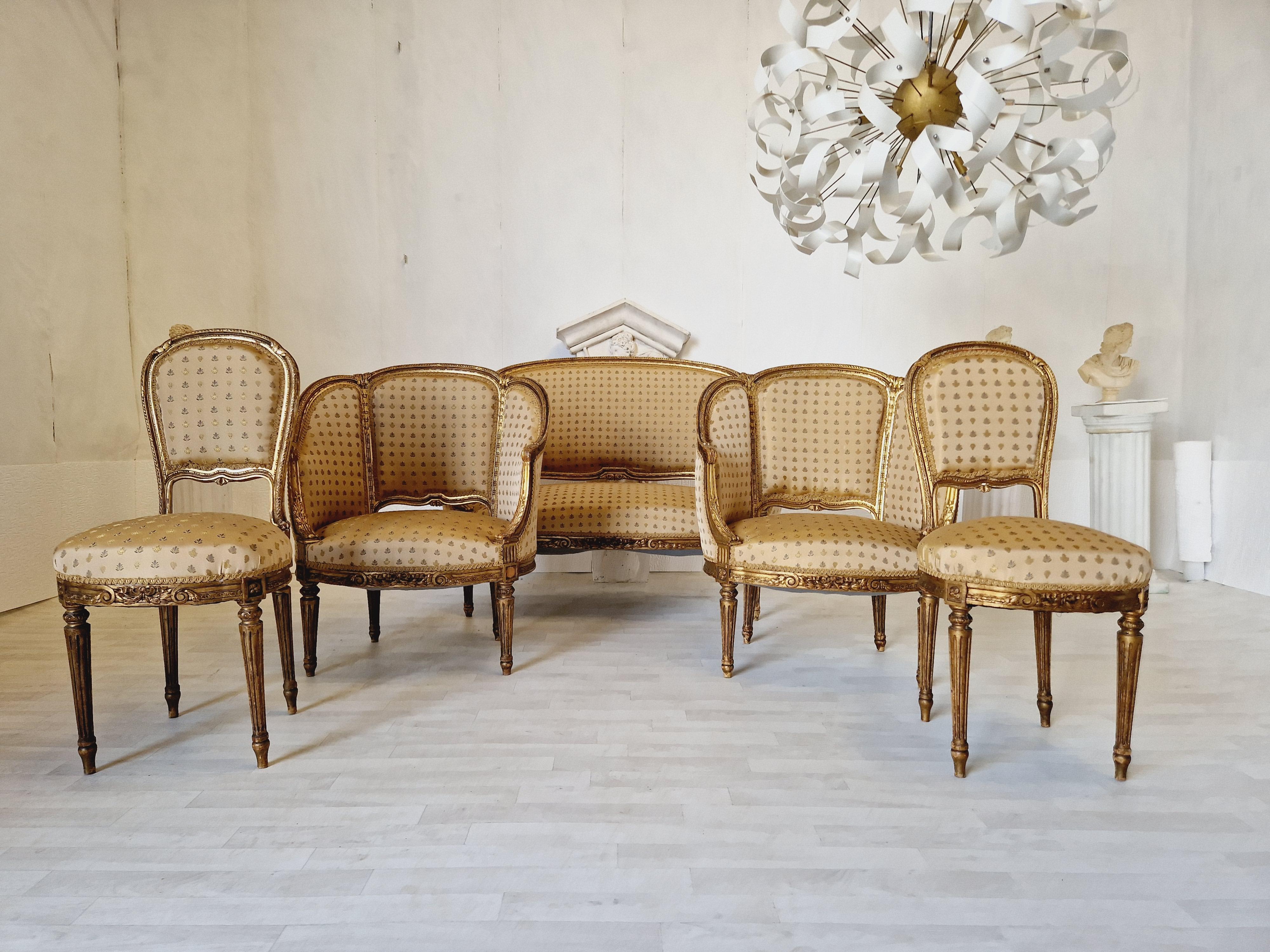 French Louis XV Living Room Set 19th Century 5