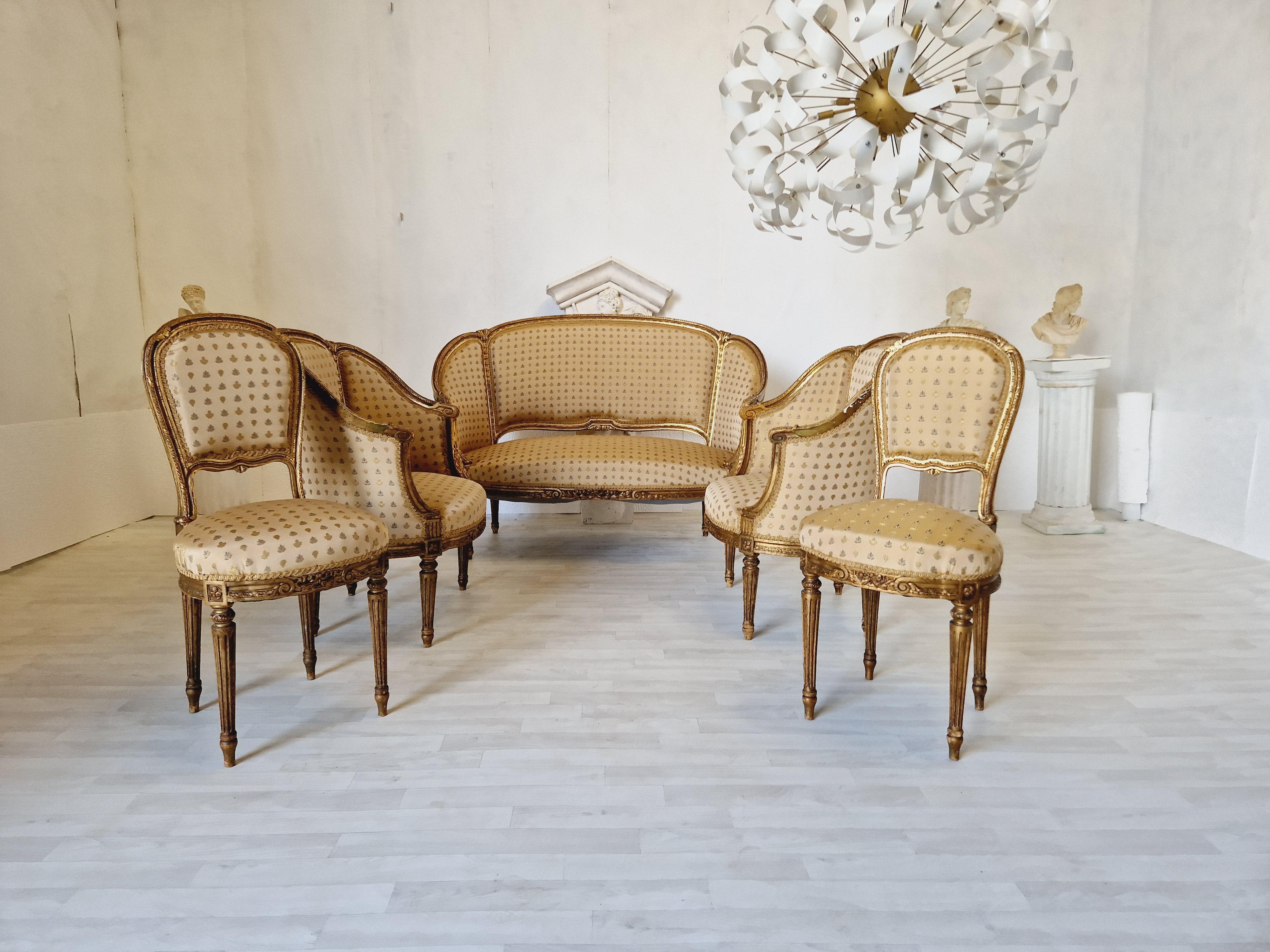 French Louis XV Living Room Set 19th Century 12