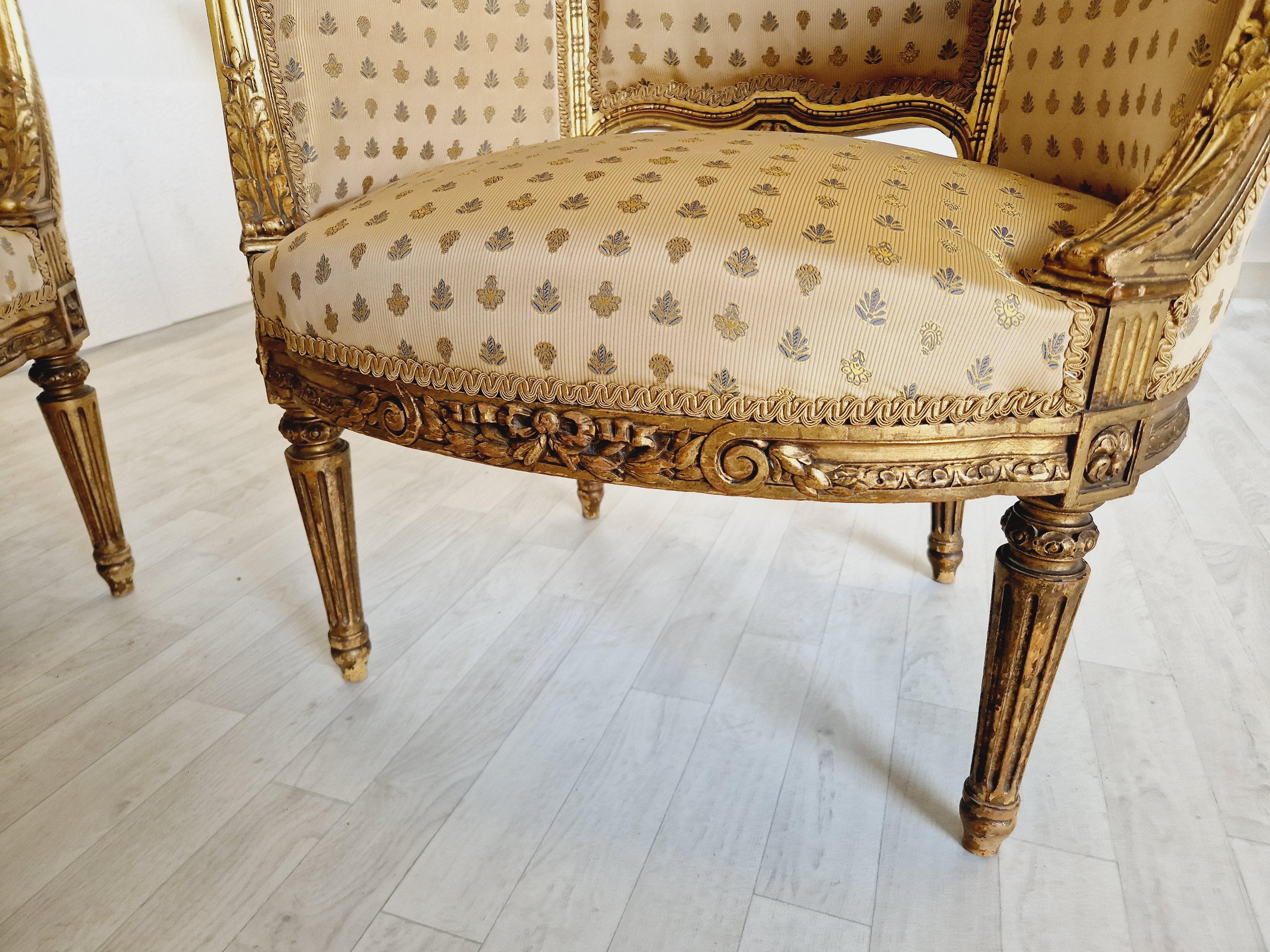 French Louis XV Living Room Set 19th Century 1