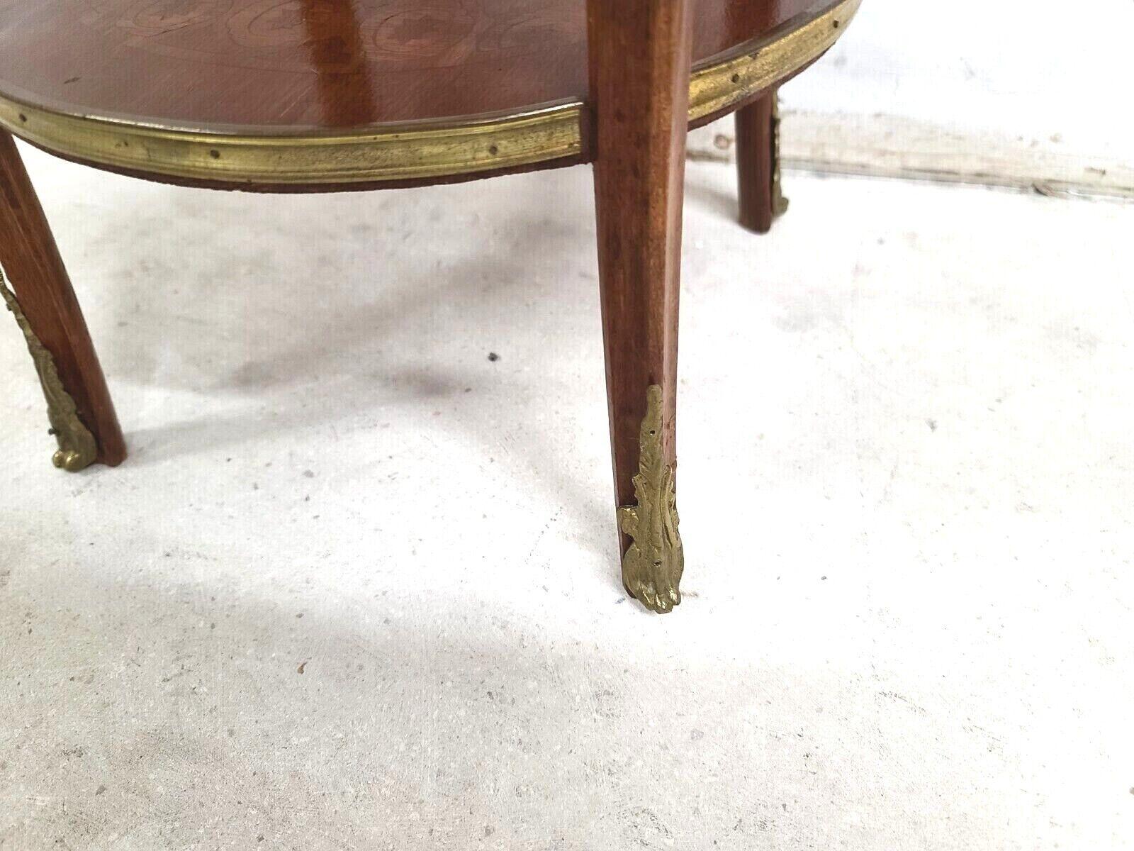 French Louis XV Mahogany Ormolu Mounted Petite Lamp Side Table 6