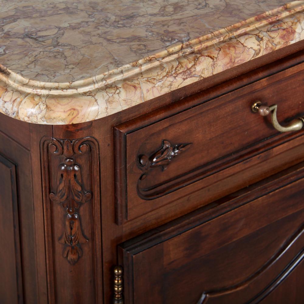 20th Century French Louis XV Marble-Top Buffet Sideboard