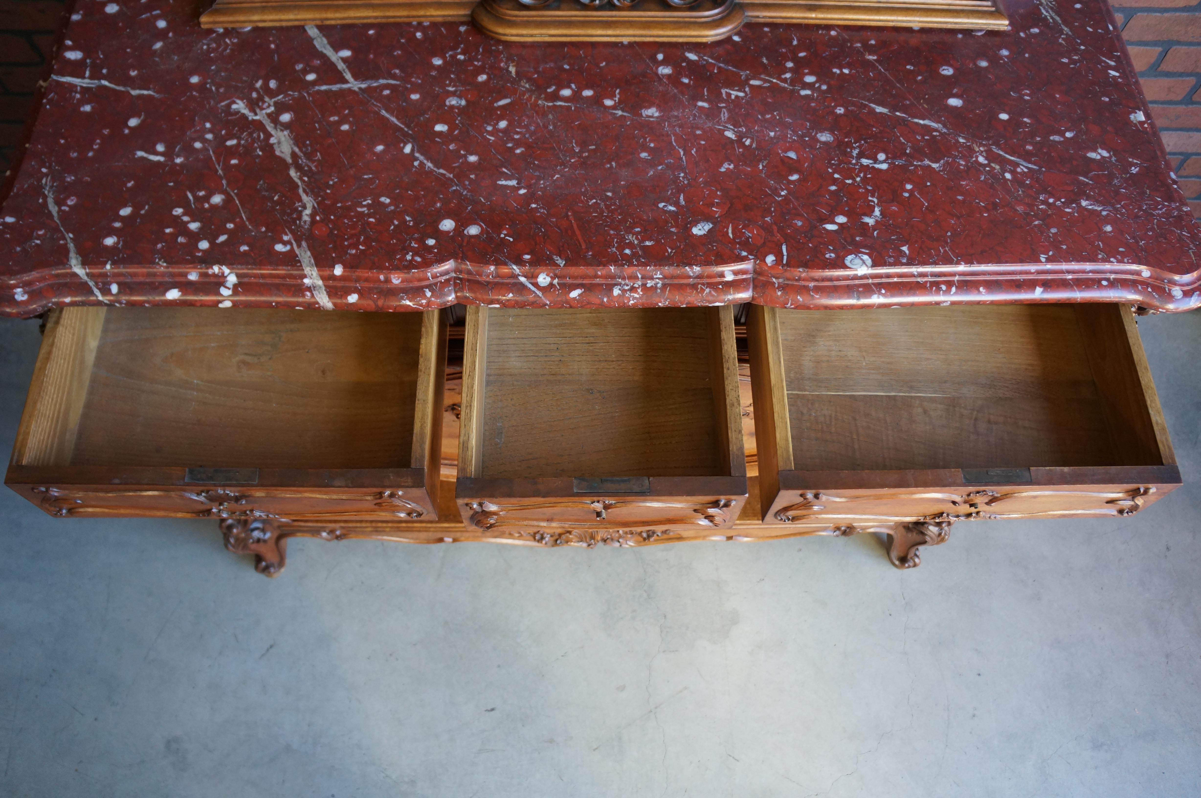 French Louis XV Marble Top Vaisselier  For Sale 3